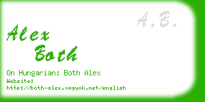 alex both business card